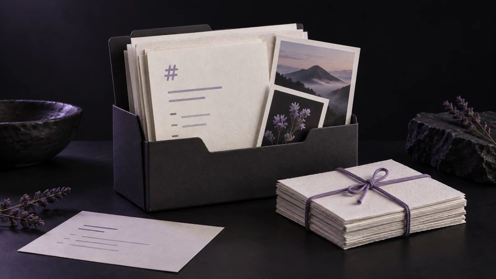 An organized local folder with text documents and image assets