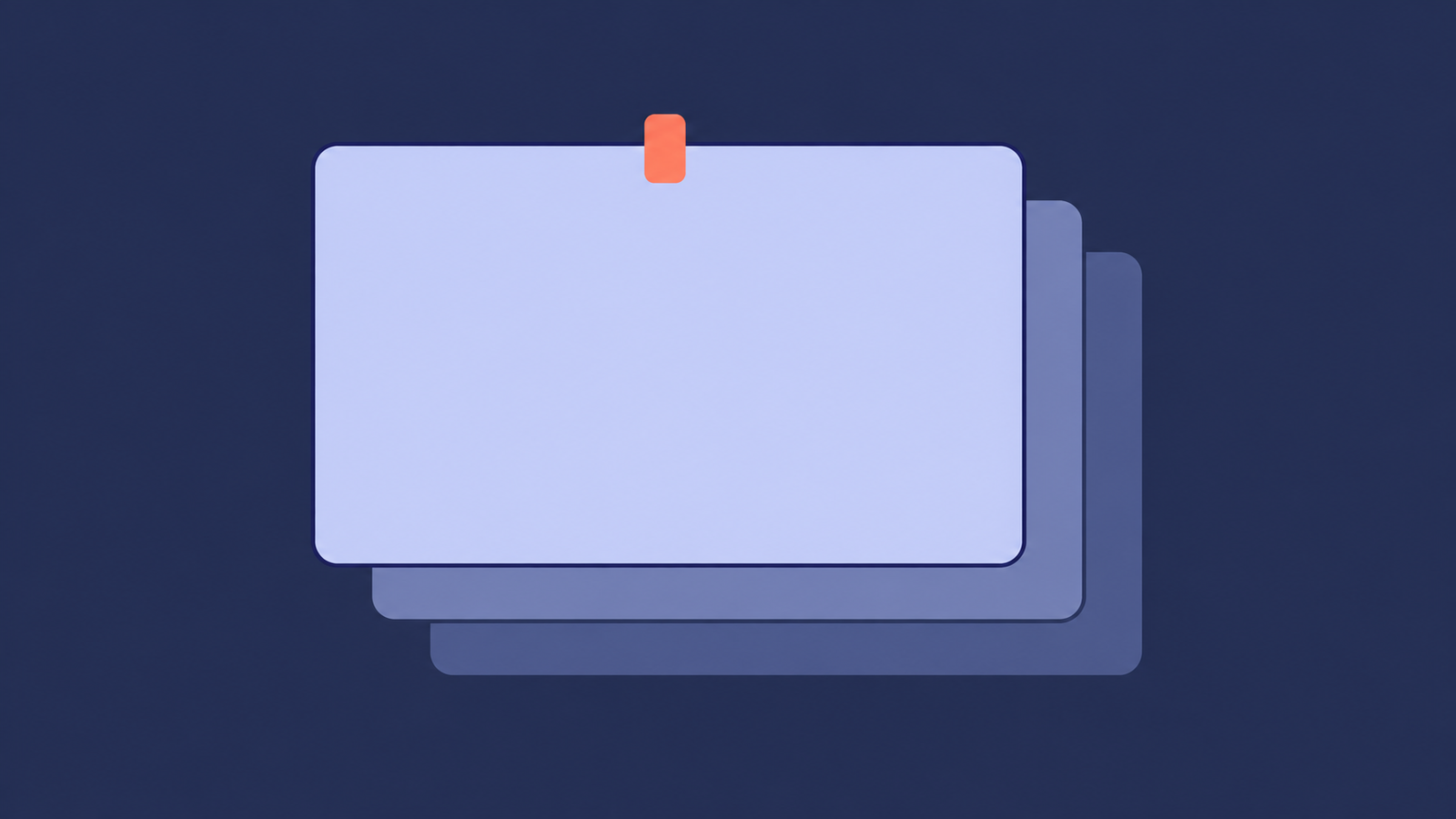 Illustration: one pale window held above two dimmer windows by a small coral clasp.